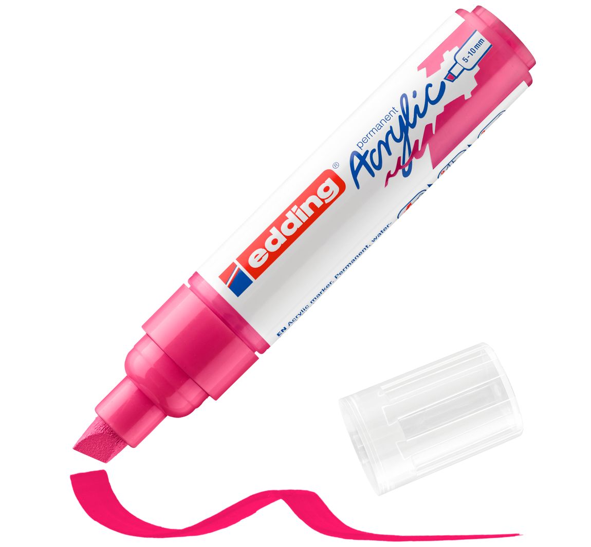 edding 5000 Acrylic "Acrylmarker - Breit" - Telemagenta
