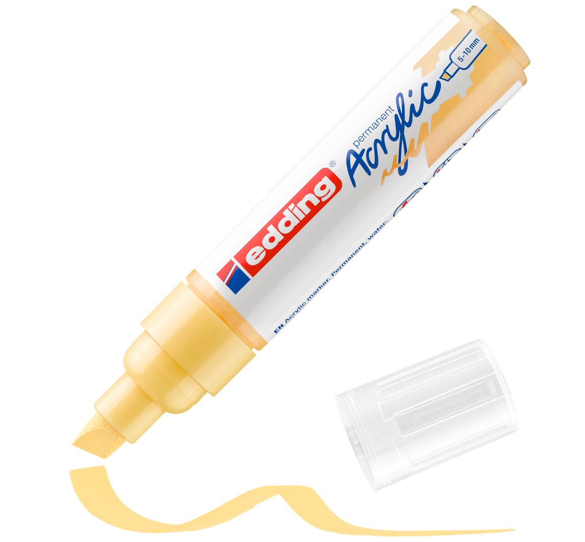 edding 5000 Acrylic "Acrylmarker - Breit" - Pastell-Gelb