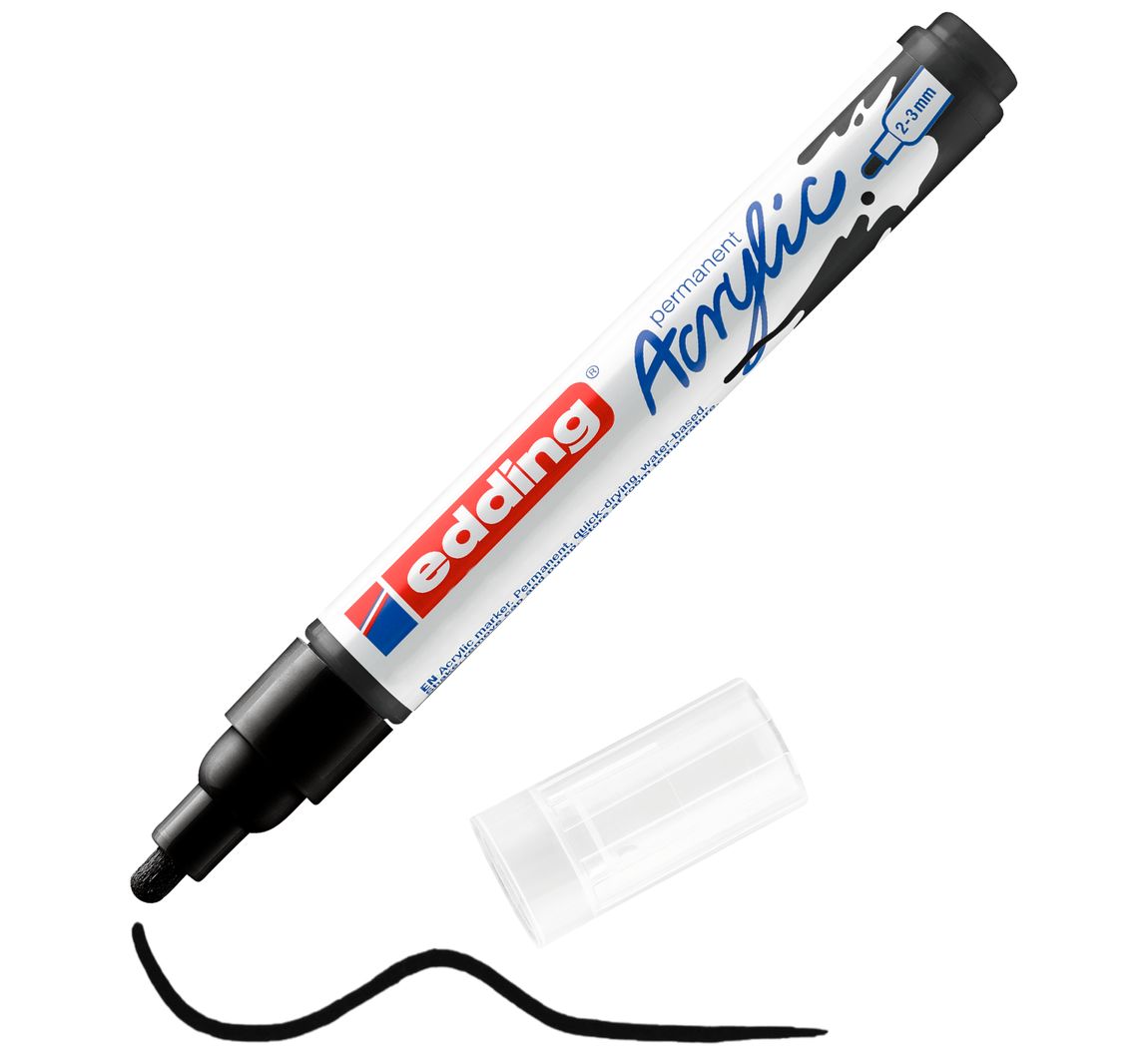 edding 5100 Acrylic "Acrylmarker - Mittel" - Schwarz