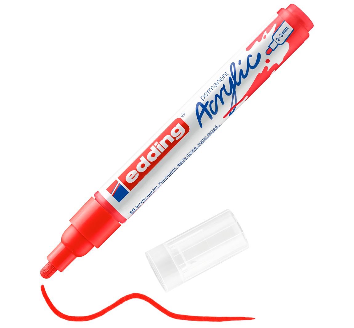 edding 5100 Acrylic "Acrylmarker - Mittel" - Verkehrsrot