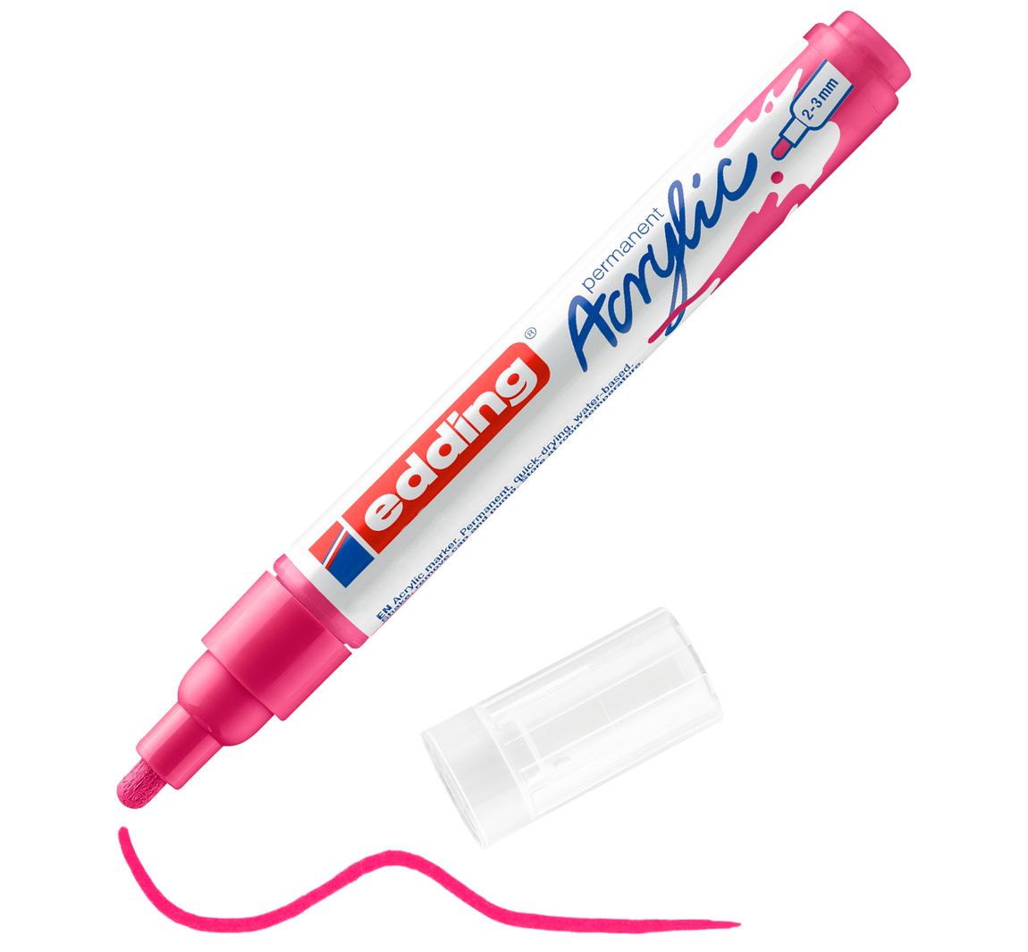 edding 5100 Acrylic "Acrylmarker - Mittel" - Telemagenta