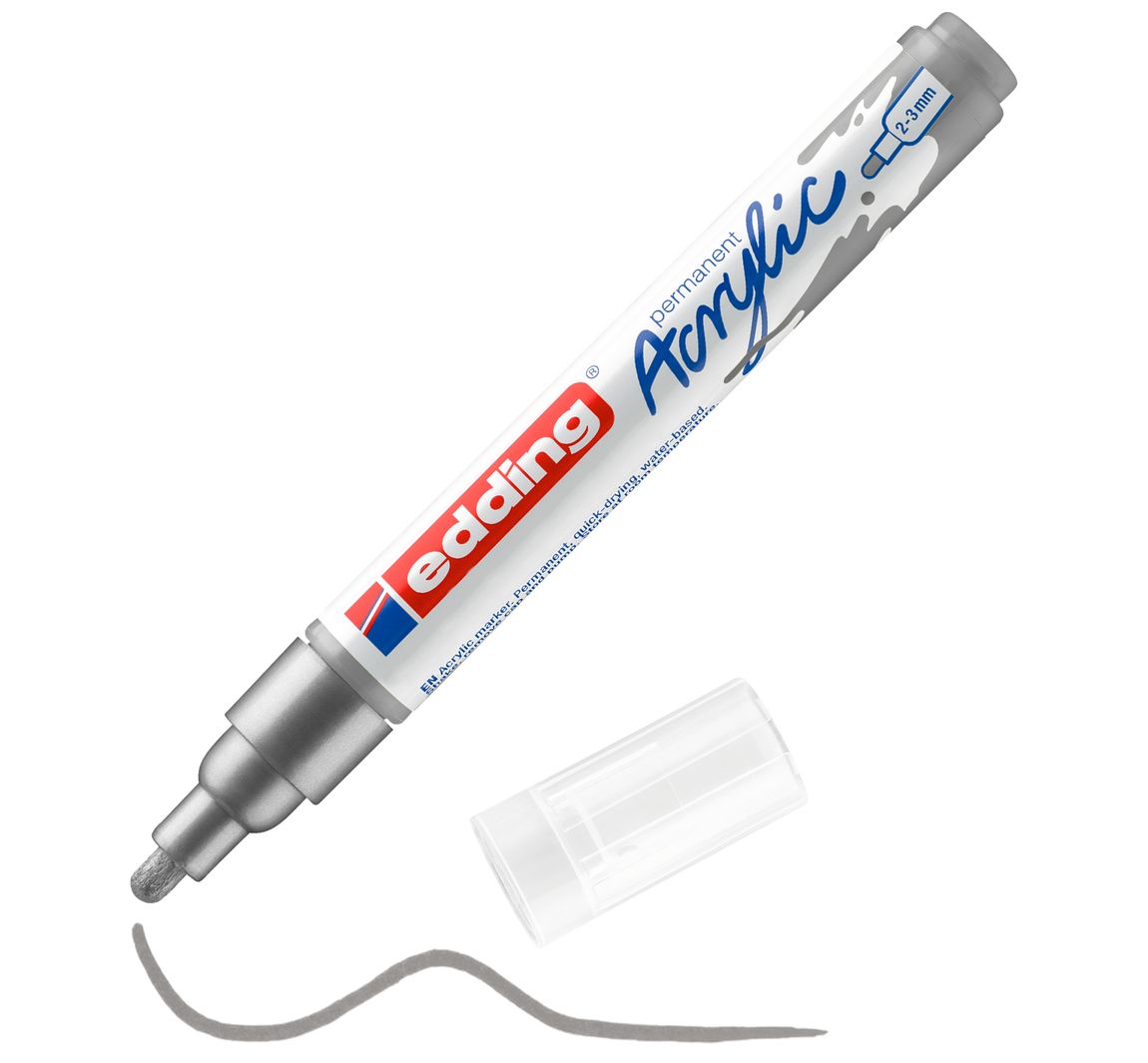 edding 5100 Acrylic "Acrylmarker - Mittel" - Silber