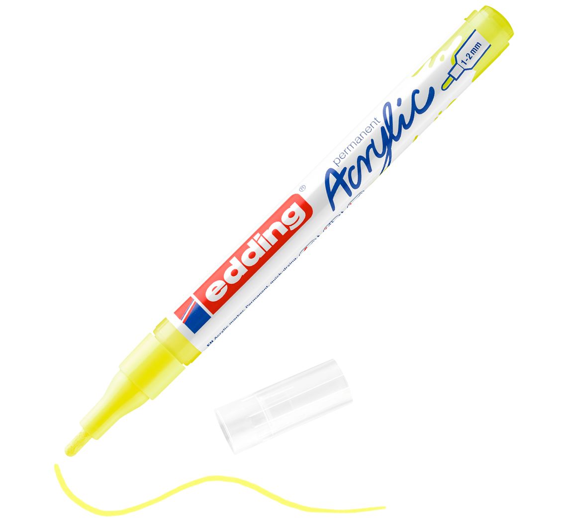 edding 5300 Acrylic "Acrylmarker - Fein" - Neon-Gelb