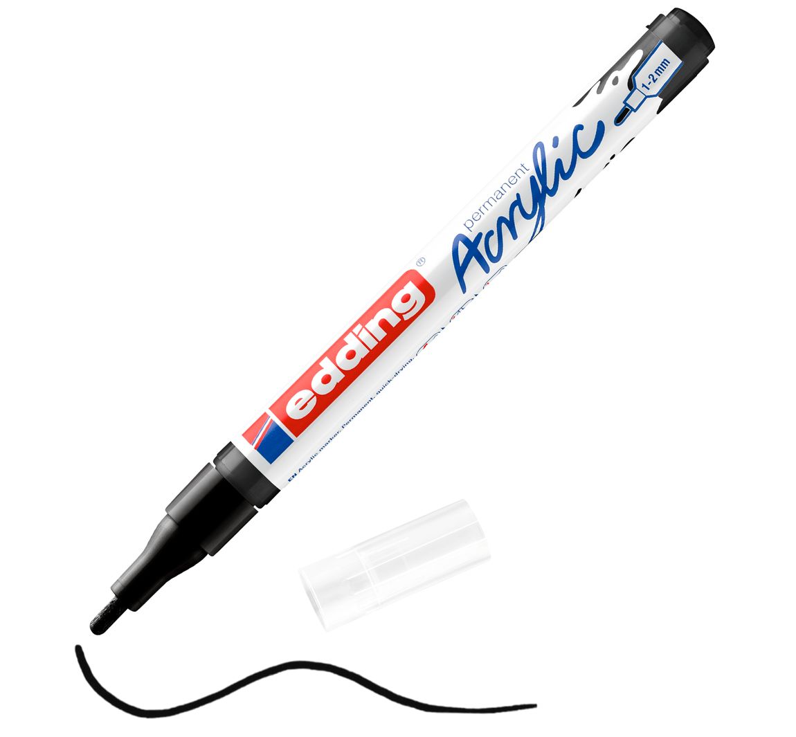edding 5300 Acrylic "Acrylmarker - Fein" - Schwarz