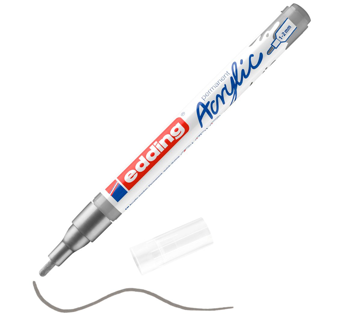 edding 5300 Acrylic "Acrylmarker - Fein" - Silber