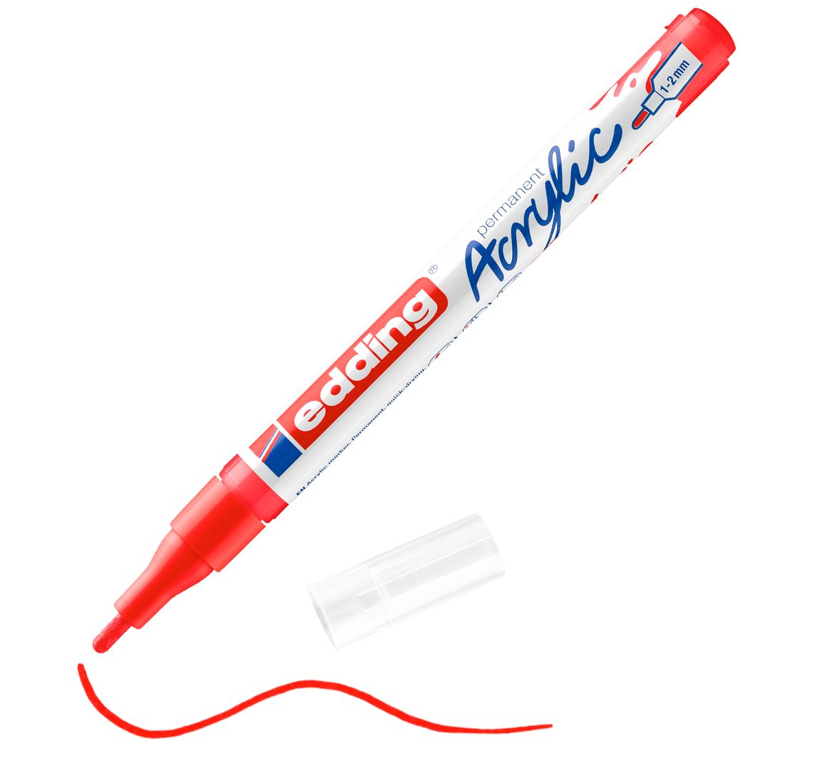 edding 5300 Acrylic "Acrylmarker - Fein" - Verkehrsrot