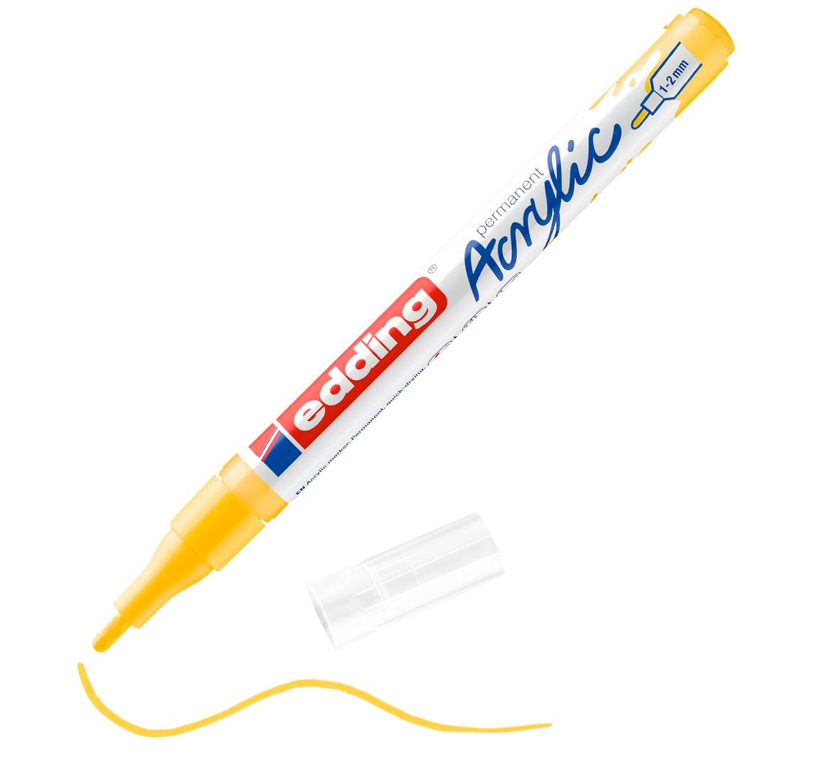 edding 5300 Acrylic "Acrylmarker - Fein" - Verkehrsgelb