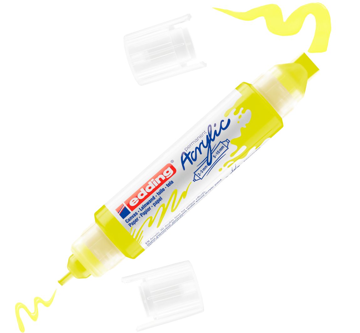 edding 5400 Acrylic "Acryl 3D - Double Liner" - Neon-Gelb
