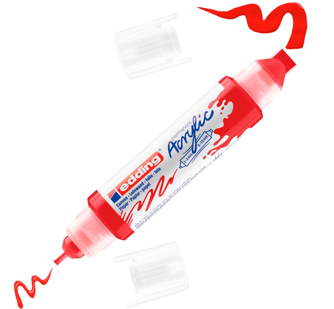 edding 5400 Acrylic "Acryl 3D - Double Liner" - Verkehrsrot