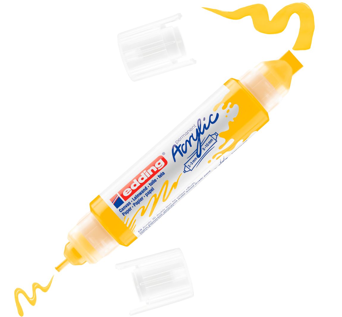 edding 5400 Acrylic "Acryl 3D - Double Liner" - Verkehrsgelb
