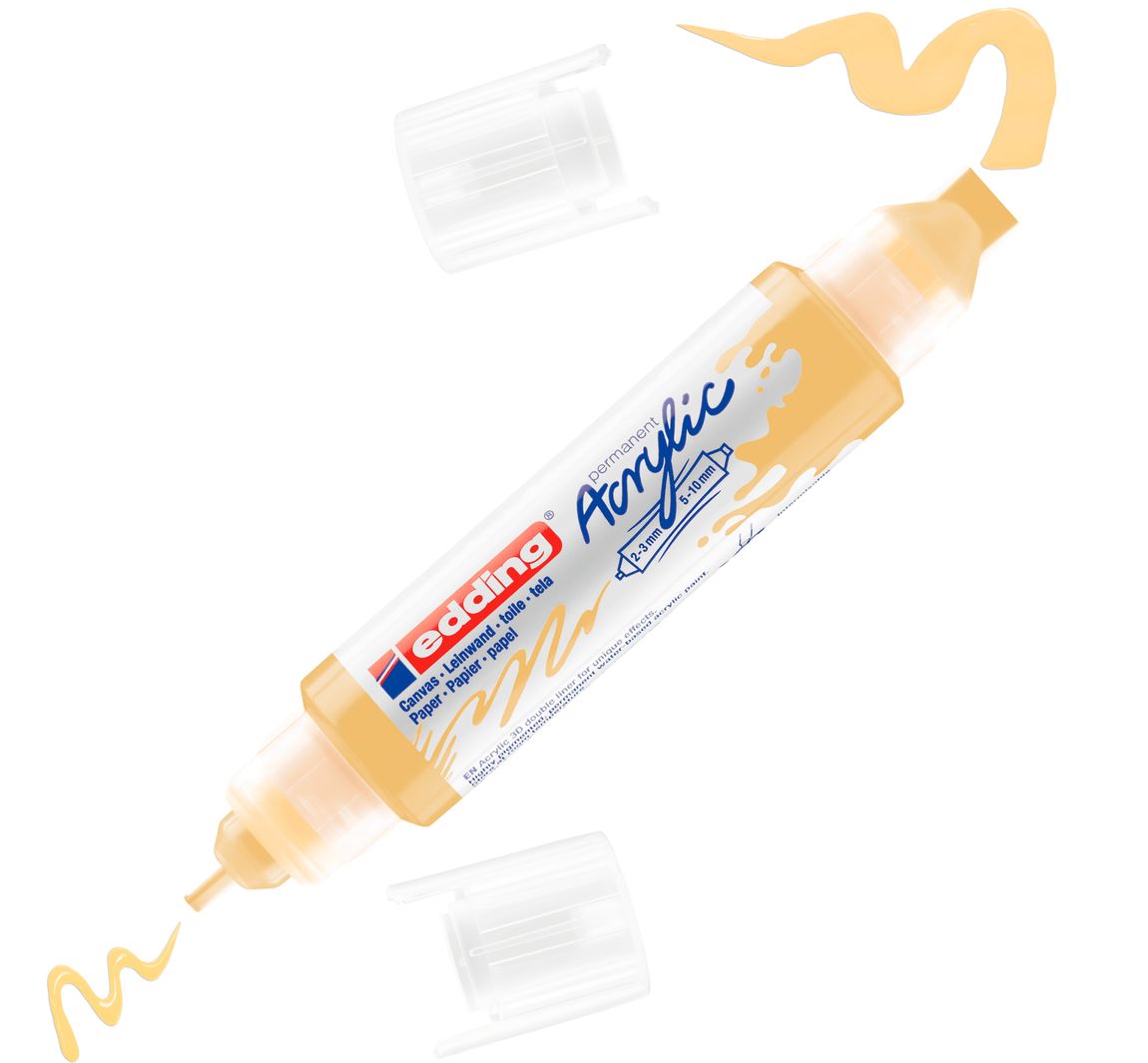 edding 5400 Acrylic "Acryl 3D - Double Liner" - Pastell-Gelb
