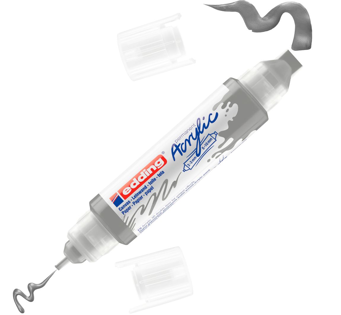 edding 5400 Acrylic "Acryl 3D - Double Liner" - Silber