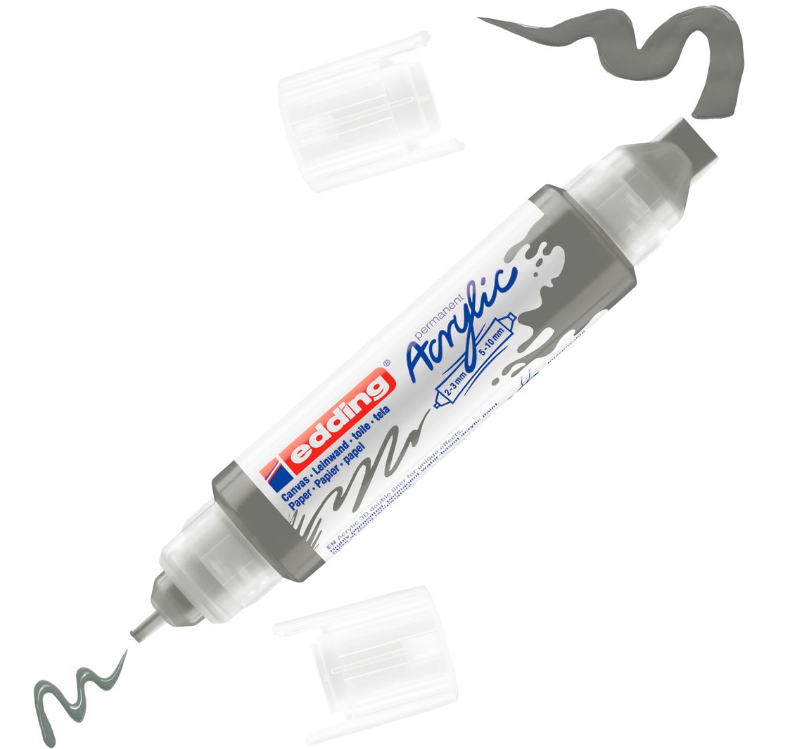 edding 5400 Acrylic "Acryl 3D - Double Liner" - Anthrazit