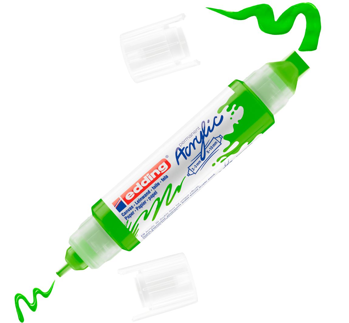 edding 5400 Acrylic "Acryl 3D - Double Liner" - Gelbgrün