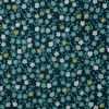 Baumwoll-Stoff Michiko mit Golddruck "Kirschblüten" Blau