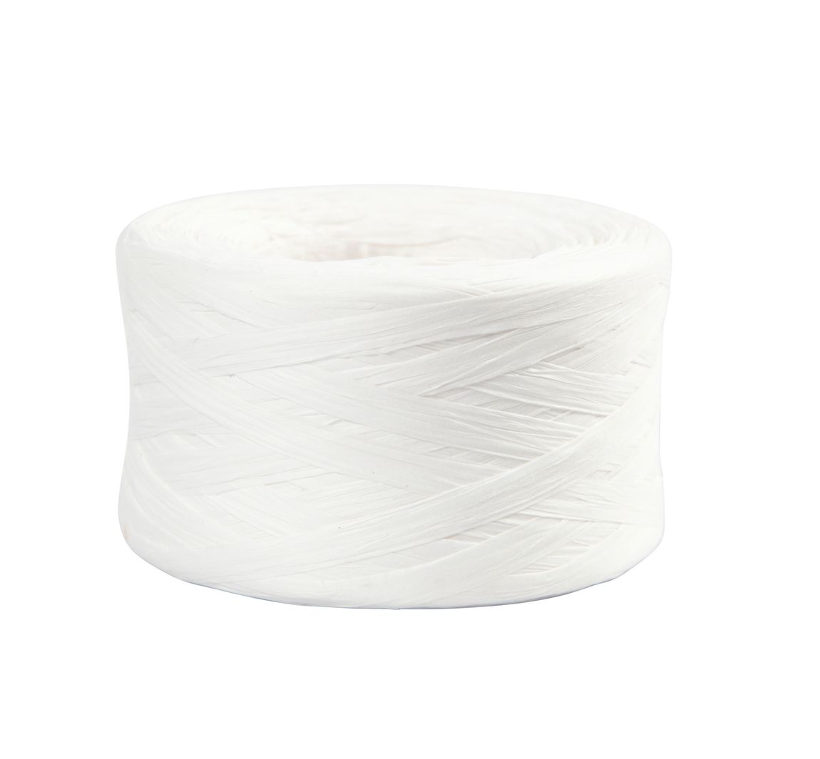 Papier-Raffiabast, L 100 m - Weiß