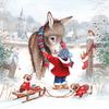 Napkin "Donkey with scarf"