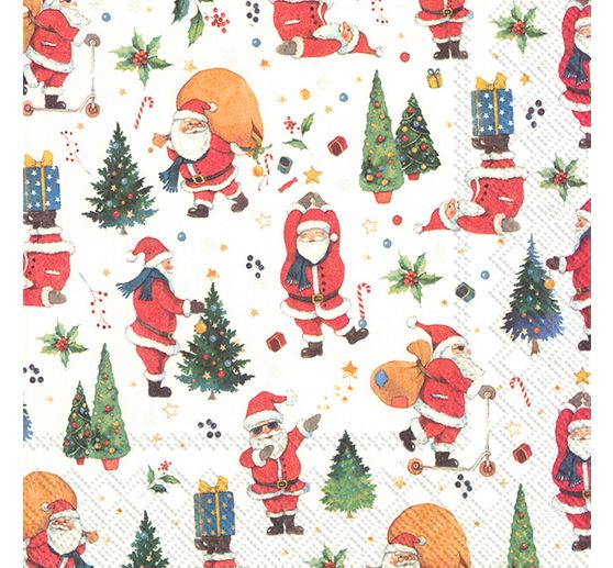 Serviette "Santa at work"