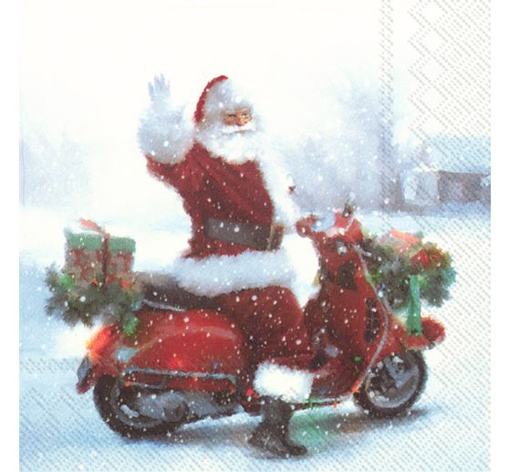 Serviette "Santas Scooter"