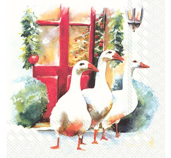Serviette "Gänse-Trio"