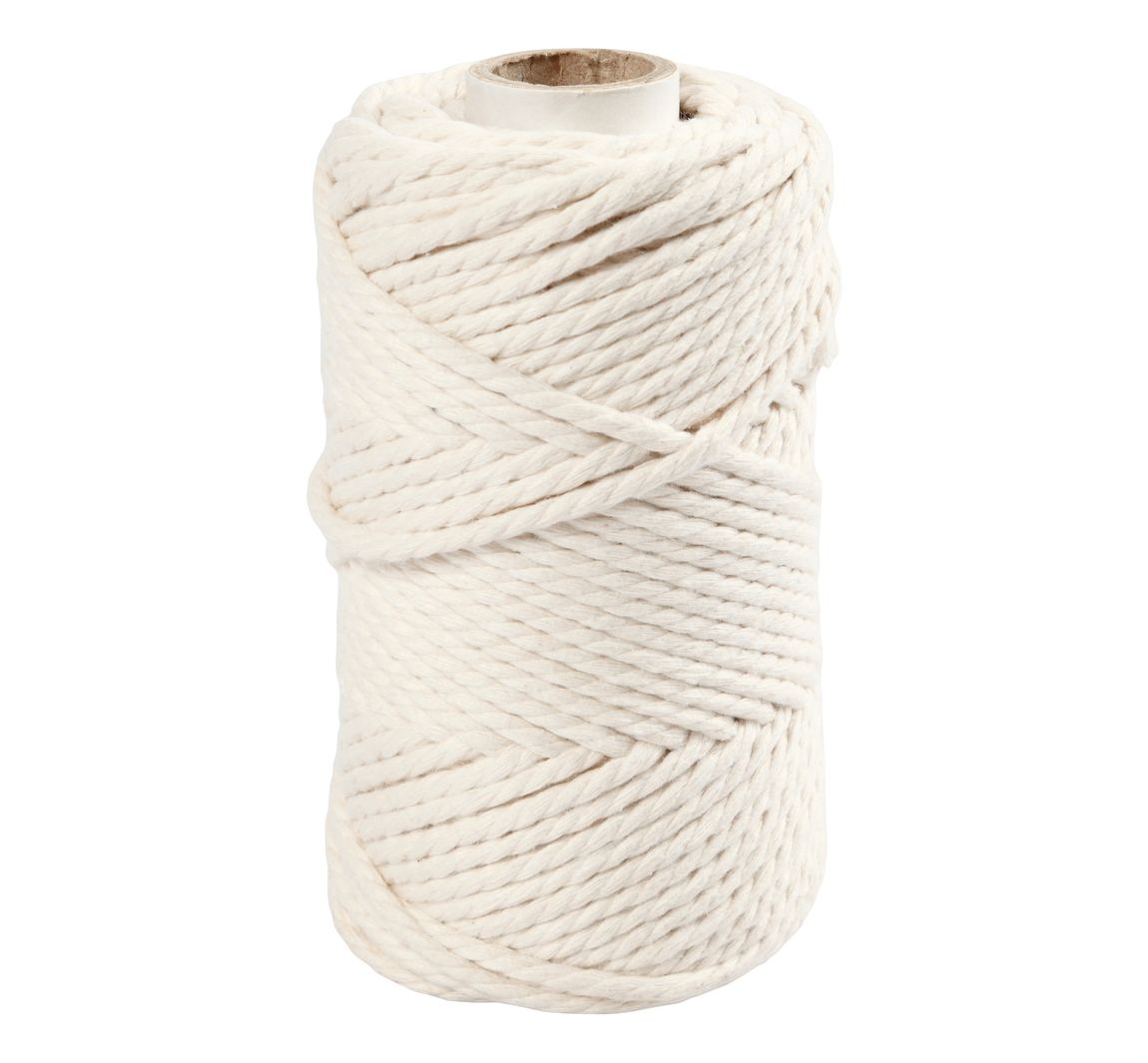 Makramee-Kordel, L 55 m, D 4 mm - Naturweiß