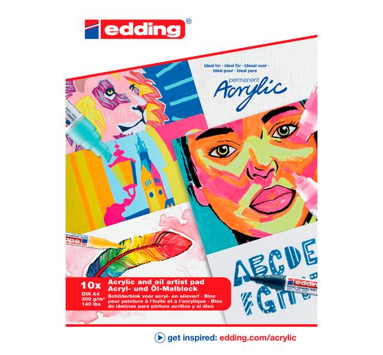 edding Acryl-/Ölmalblock