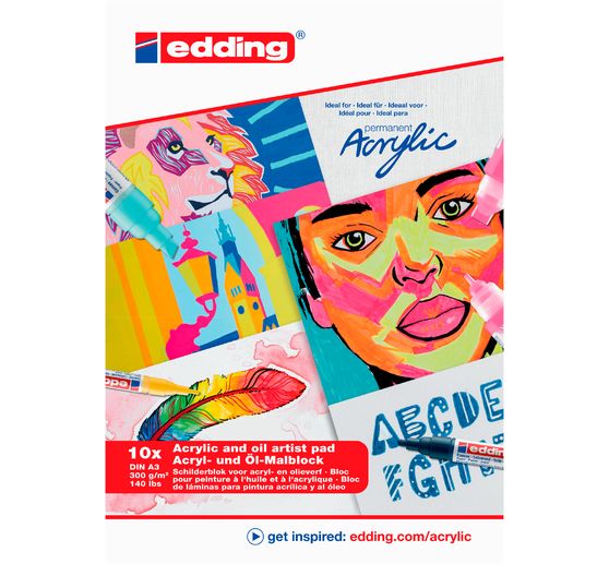edding Acryl-/Ölmalblock
