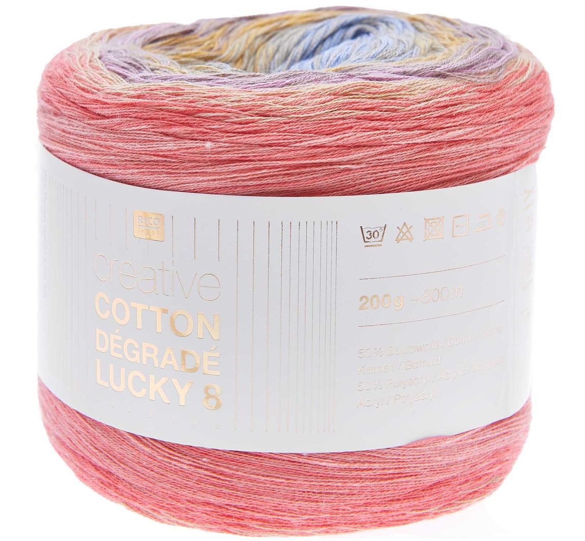Rico Design Creative Cotton Dégradé Lucky 8 - Multicolor