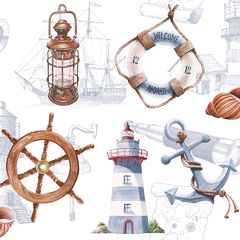 5 Servietten ANKER Leuchtturm Serviettentechnik 1/4 Motivservietten maritim schi 5 Servietten ANKER Leuchtturm Serviettentechnik 1/4 Motivservietten maritim schi