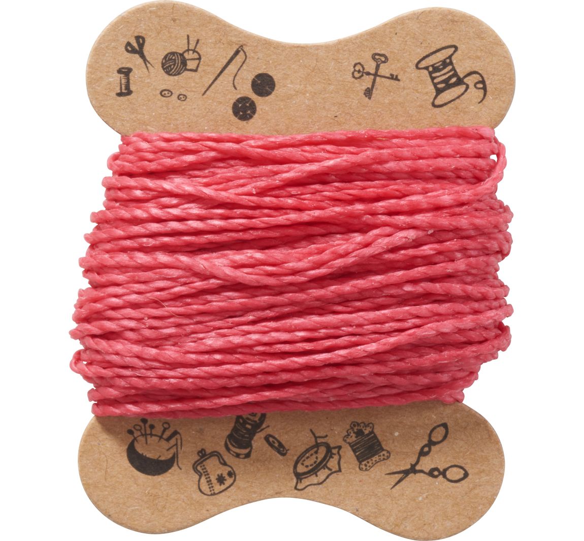 Mikro-Makramee-Kordel, gewachst - Fuchsia
