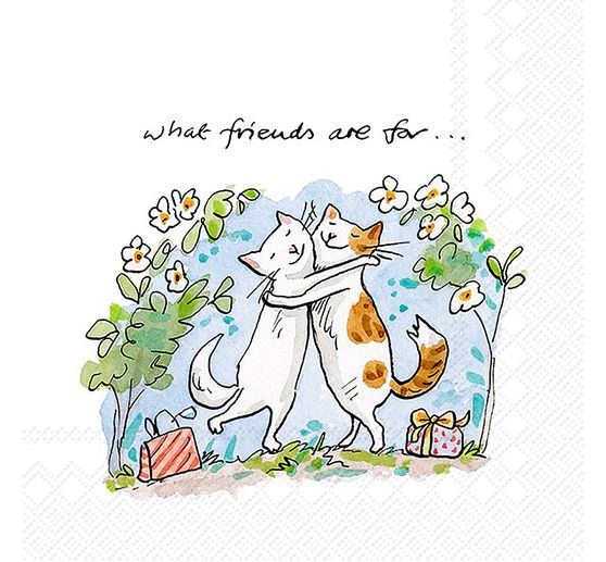 Napkin "Cats friends"