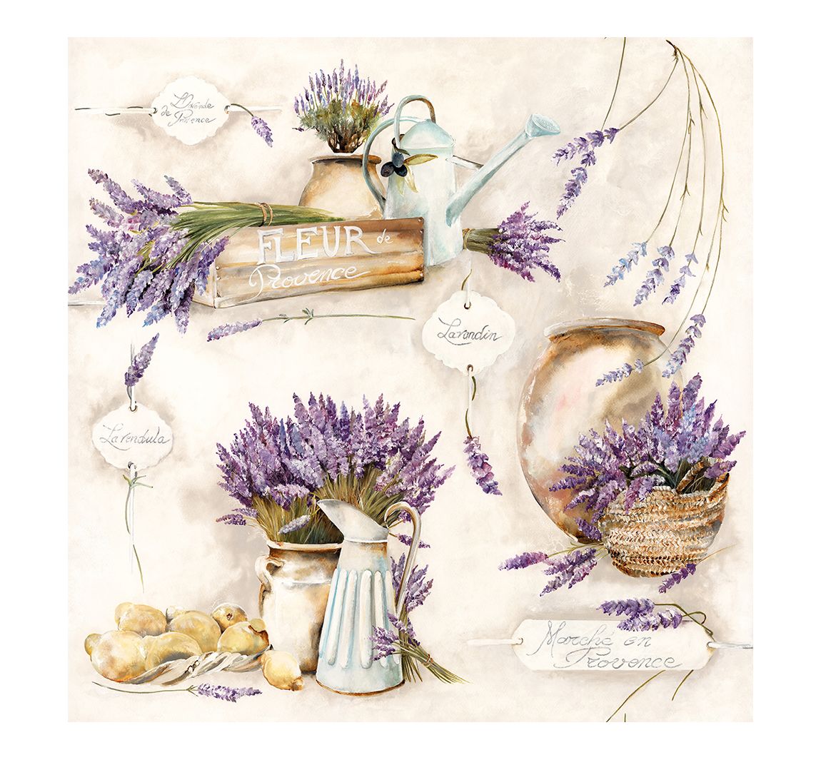 Serviette "Fleur de Provence" - 20 Stück