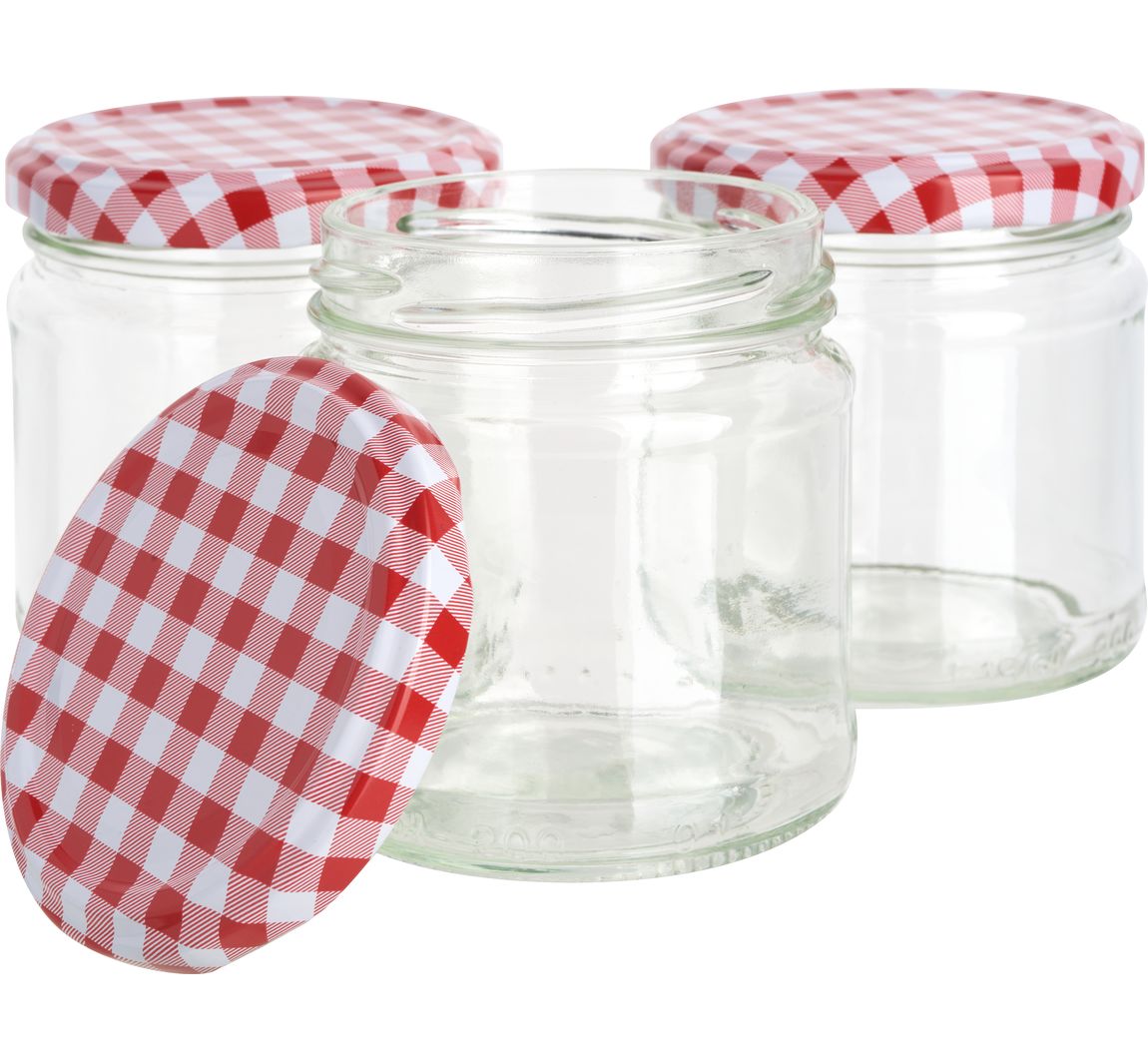 VBS Gläser mit Schraubdeckel "Rund", 170 ml - 3 Stück