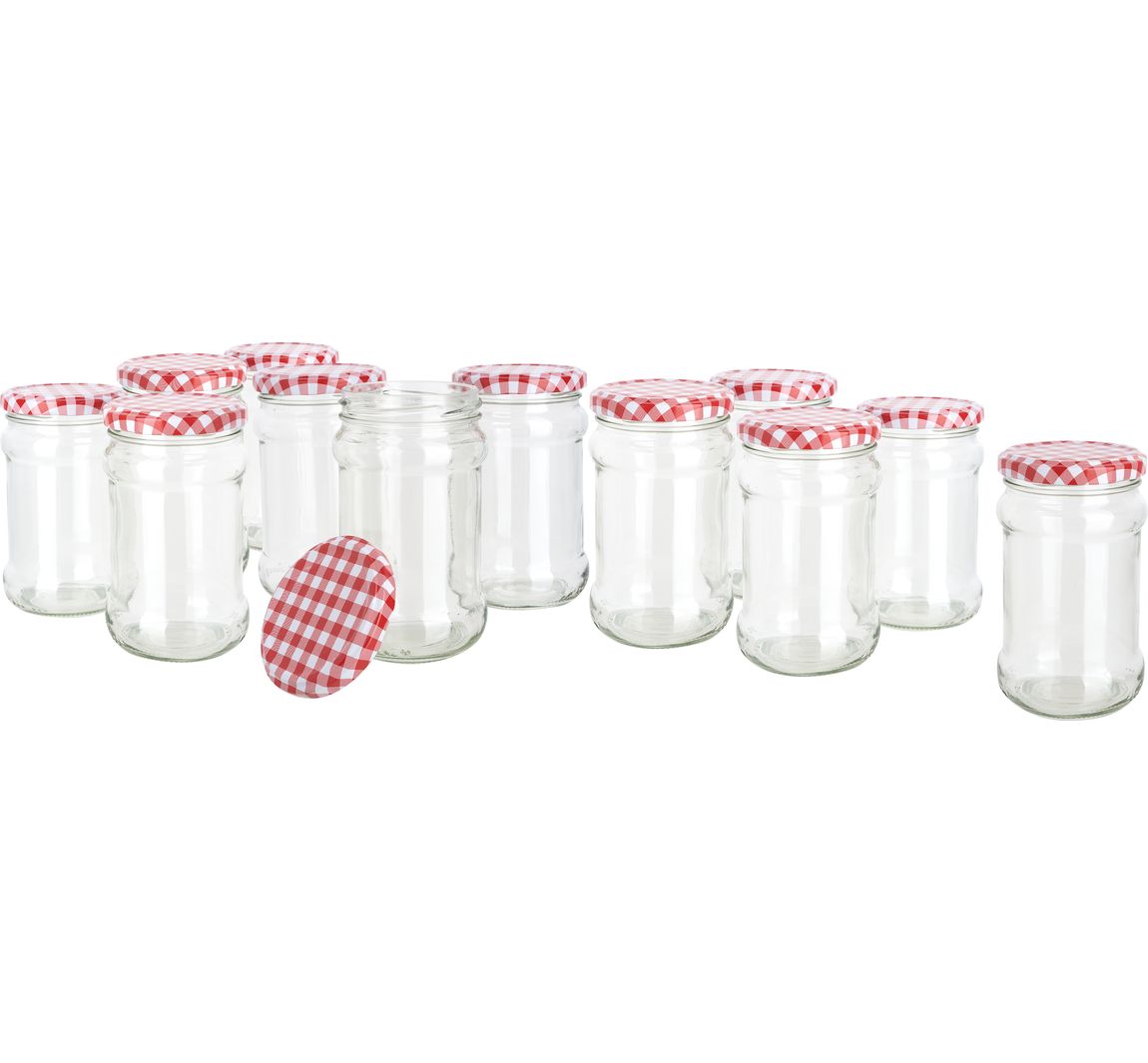 VBS Gläser mit Schraubdeckel "Rund", 270 ml - 12 Stück