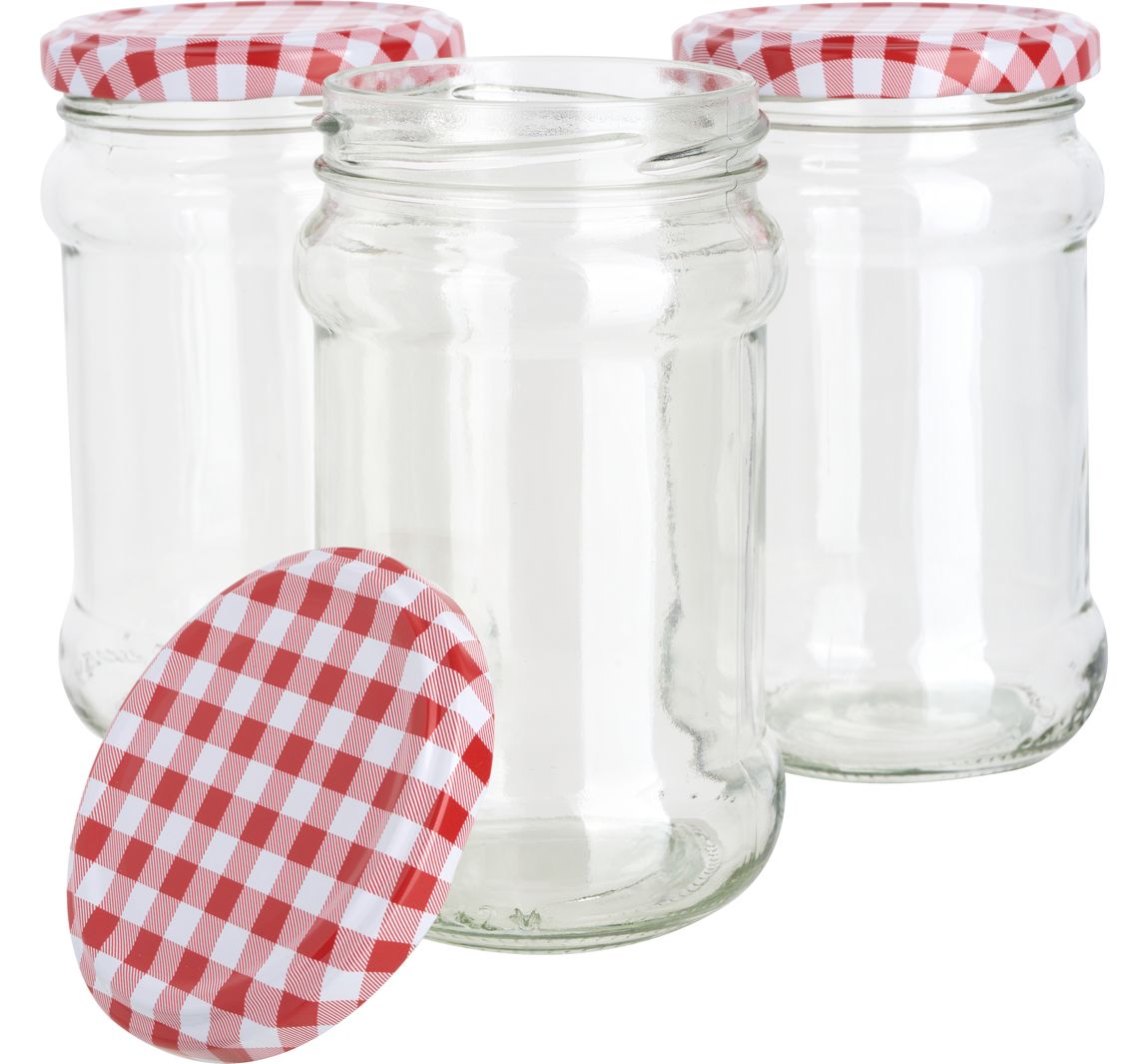 VBS Gläser mit Schraubdeckel "Rund", 270 ml - 3 Stück