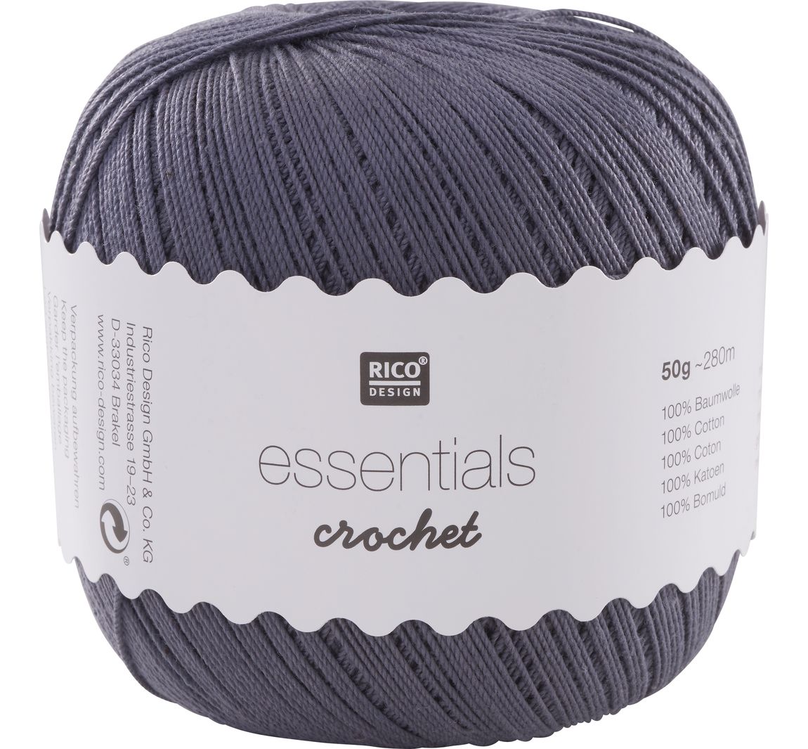 Rico Design Essentials Crochet - Mausgrau