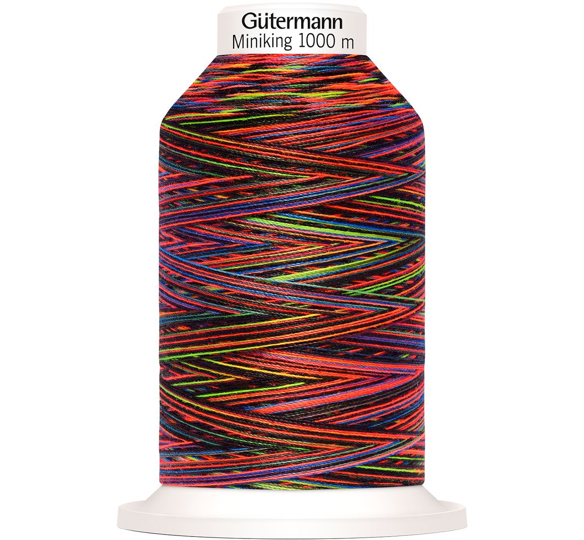 Gütermann Nähgarn Miniking Multicolor, No. 120 - 9842 Dark-Mix
