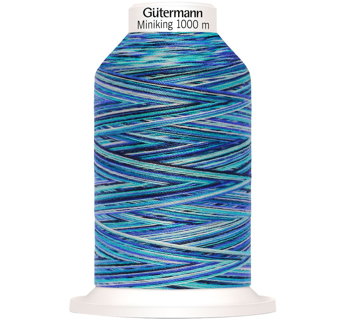 Gütermann Nähgarn Miniking Multicolor, No. 120 - 9957 Blau