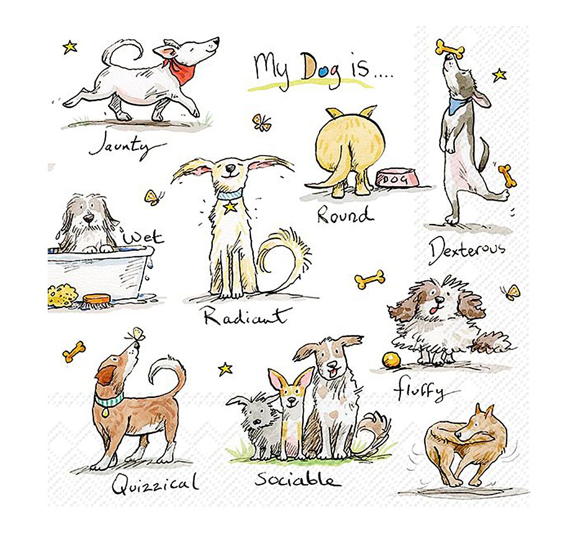 Serviette "Emotion Dogs" - 20 Stück
