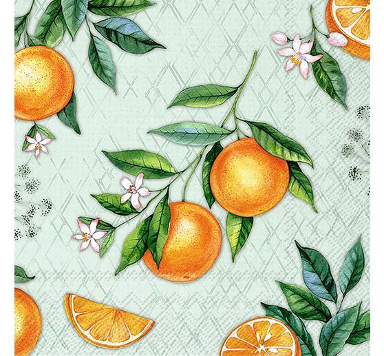 Serviette "Orangen Garten"