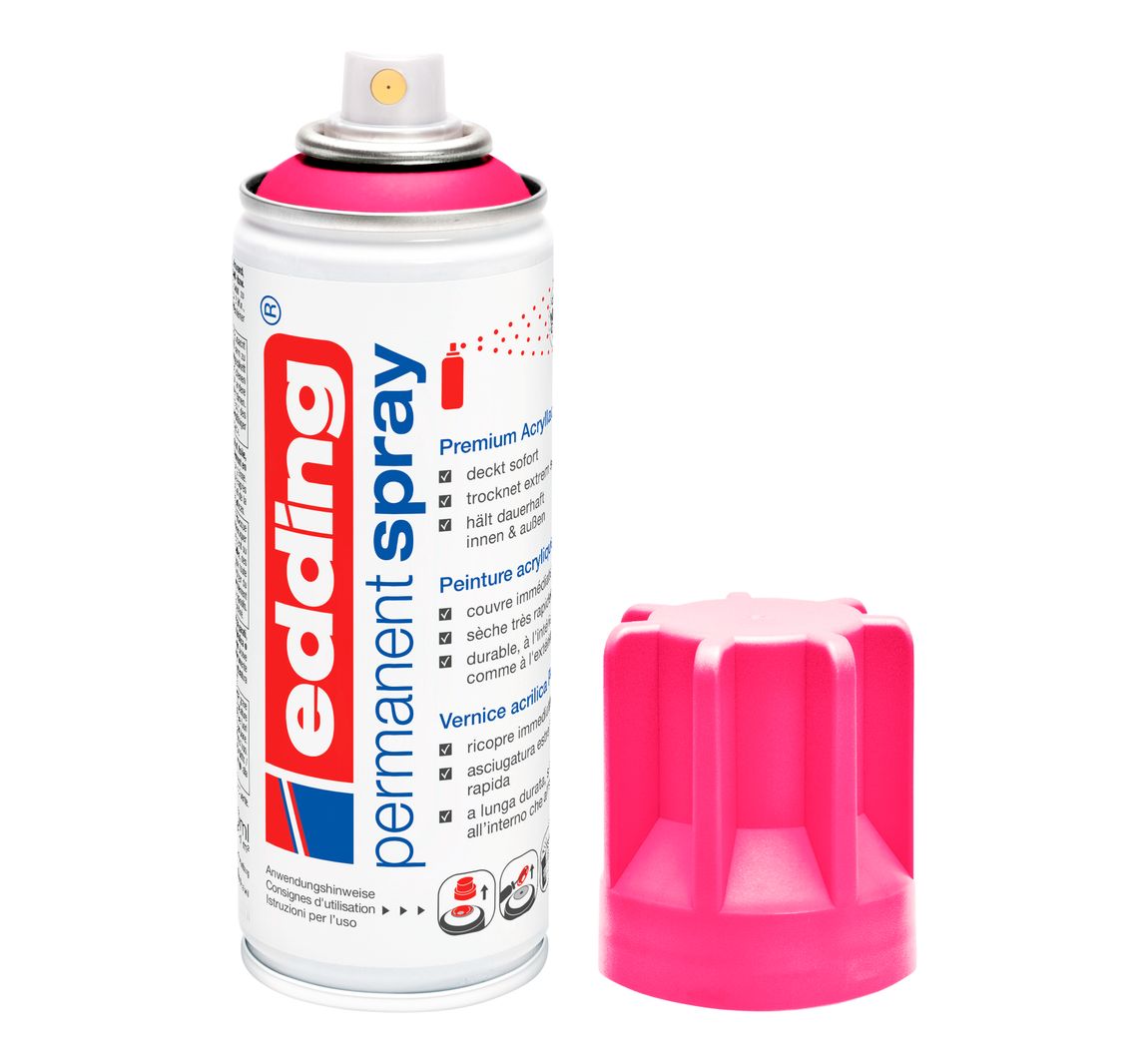edding 5200 "Permanentspray", Seidenmatt - Neon-Rosa