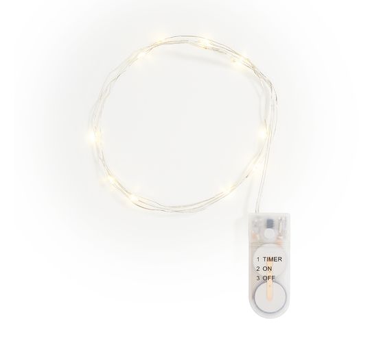 VBS Micro-LED-Lichterkette, mit Timer, 10 LEDs