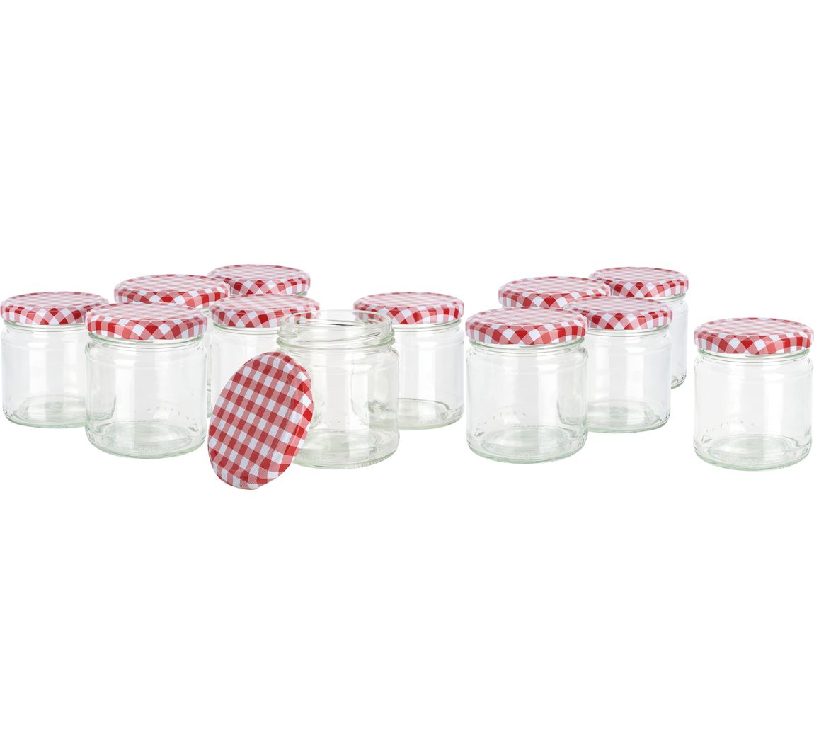 VBS Gläser mit Schraubdeckel "Rund", 170 ml - 12 Stück