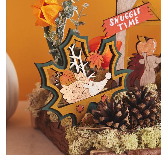 VBS Wooden plug "Maple leaves"