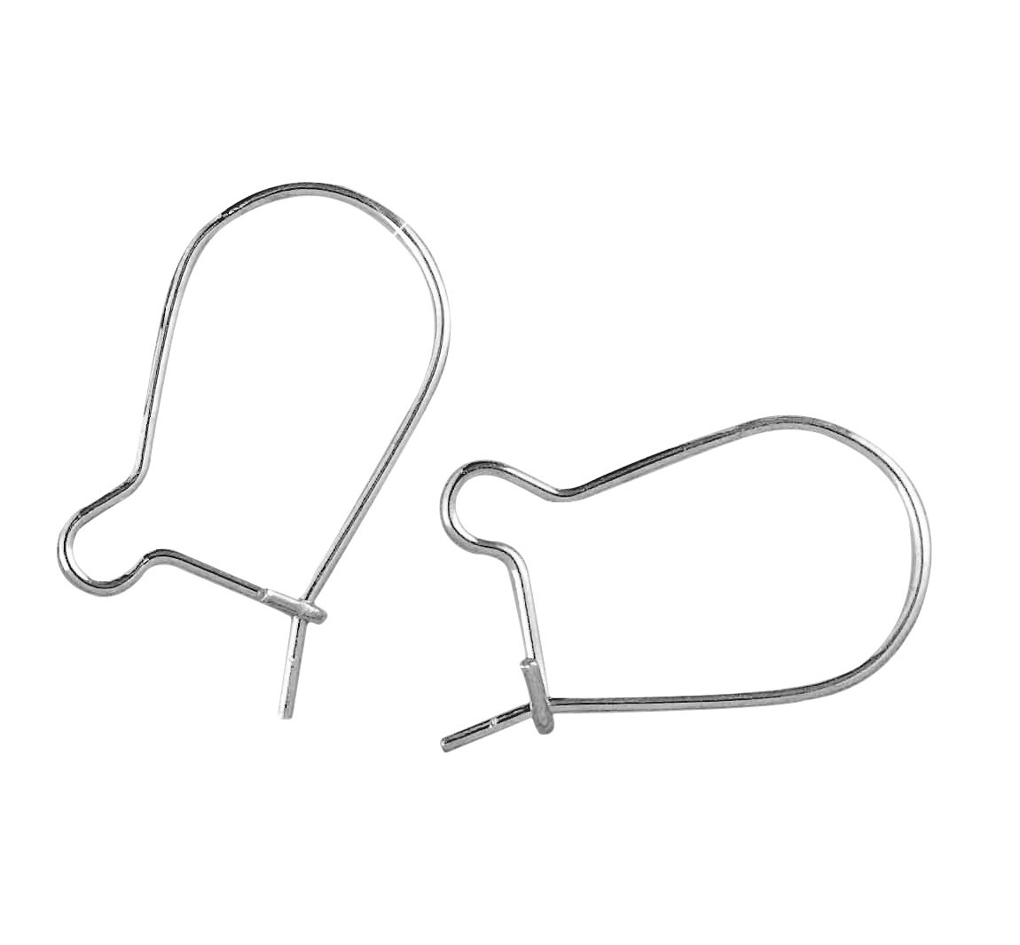 Ohrhaken, 20 Stück - Platinfarben