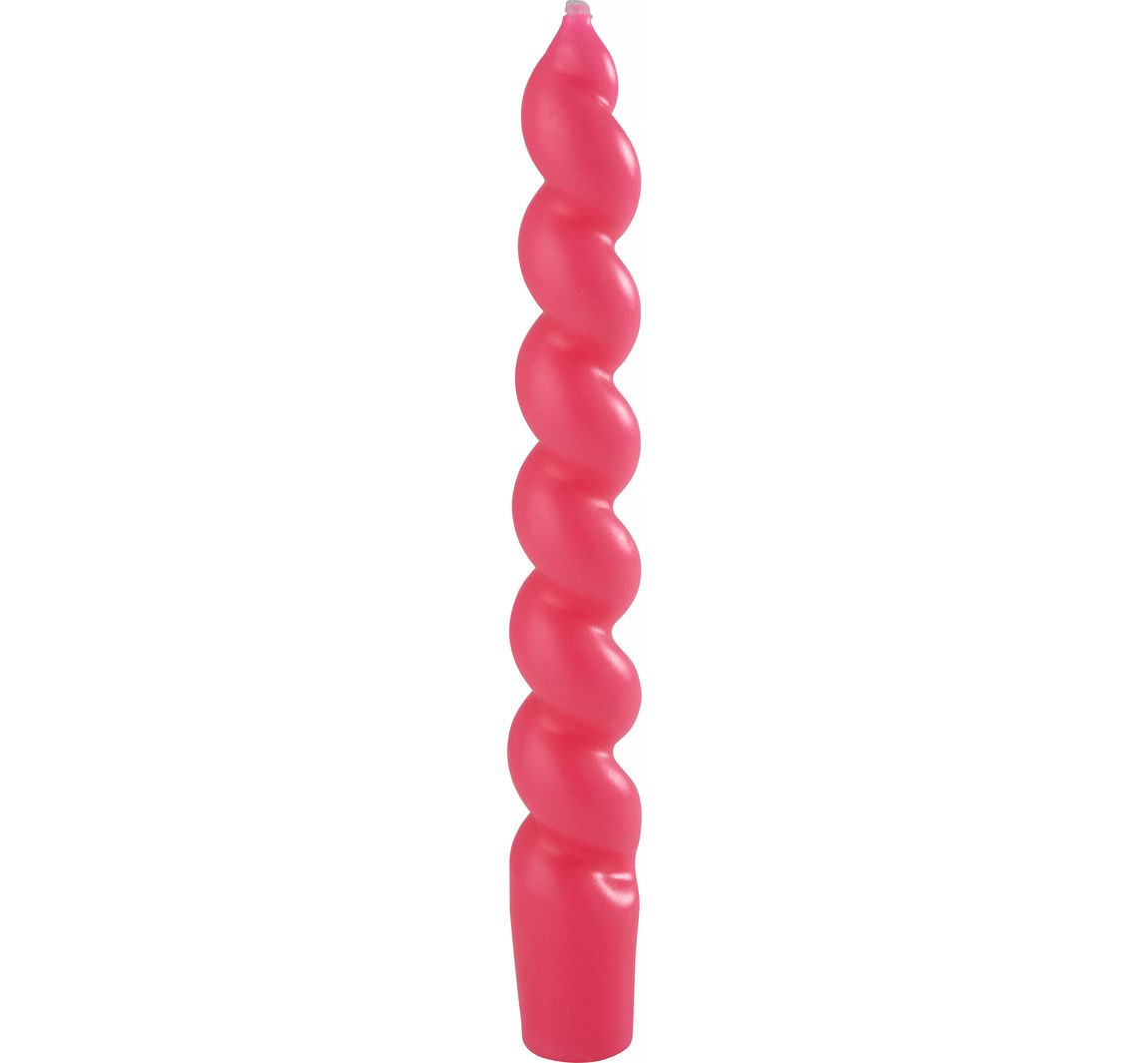 Spiralkerze - Neon-Pink