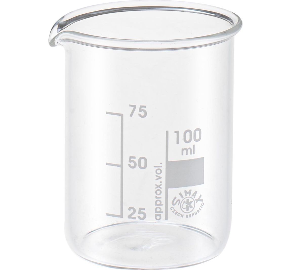Mischbecher aus Glas mit Skala - 100 ml