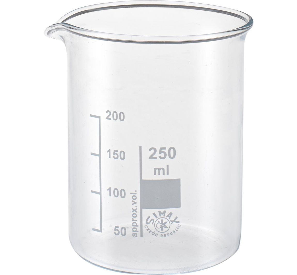 Mischbecher aus Glas mit Skala - 250 ml