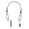 Schulterriemen mit Karabiner "Kurz", verstellbar Dunkelbraun/Gold