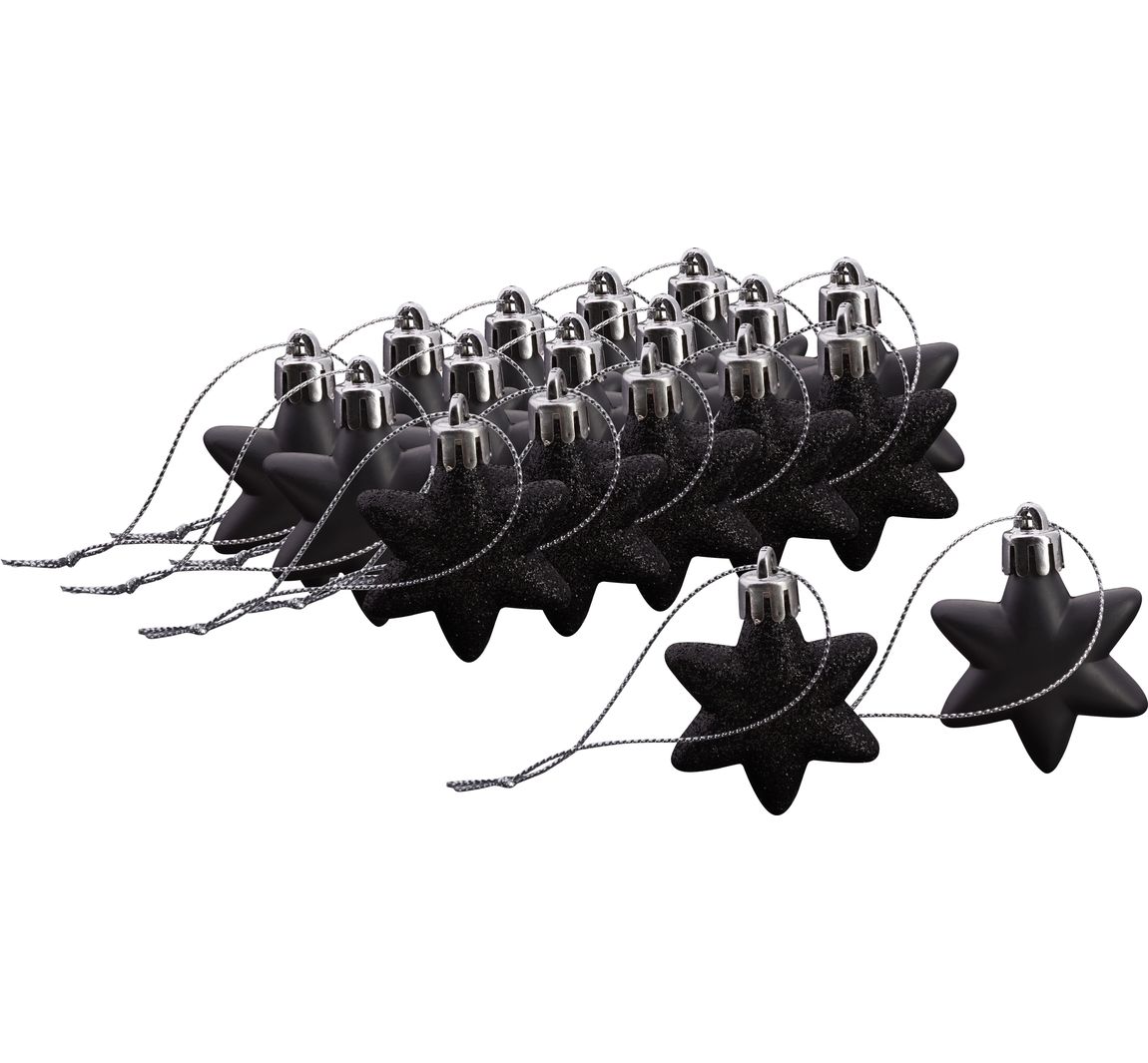 Weihnachtssterne aus Kunststoff - Schwarz